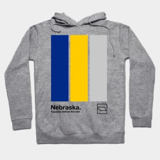 Nebraska // Original Minimalist Artwork Poster Design Hoodie